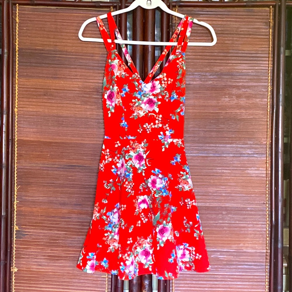 Fun red flowe dress